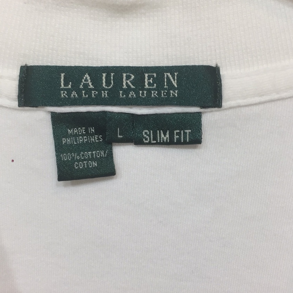 Lauren slim fit  size large cotton collared top